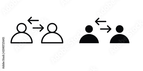 Foto Mediator icon outline icons collection. Flat icons