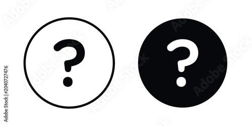 Konstfotografi Question icon outline icons collection. Flat icons