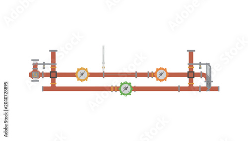 Piping Industrial System Network Infrastructure.