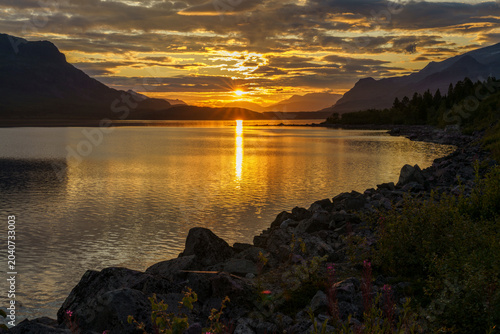 Summer night in Stora sjöfallet national park