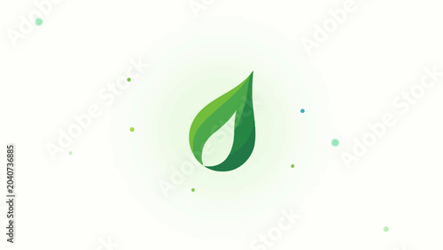 Foto Green leaf logo symbol icon.