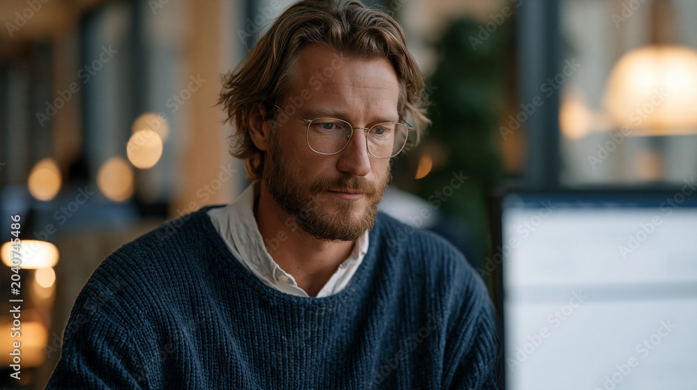 Obraz premium VPN infrastructure administrator auditing employee remote access logs during September return-to-office transition, flagging unusual geographic login anomalies on identity management console, single