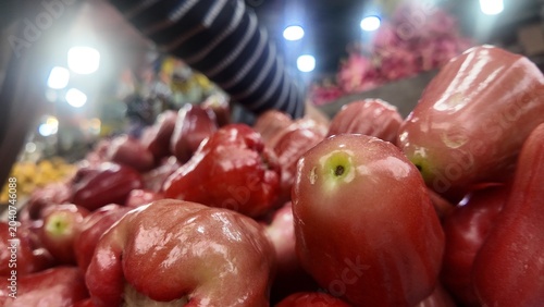 Photo of fresh red water apple fruit