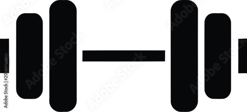 Foto Barbell Icon Vector for Website and Mobile App, Fitness Equipment Symbol Isolate