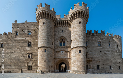 Palace of the Grand Master of the Order of Malta in the historic Old Town of Rhodes