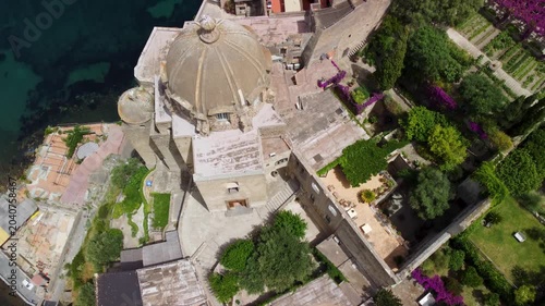 Stunning aerial view of Aragonese Castle rising above