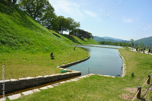 The moat of the ancient Gyeongju fortress site
