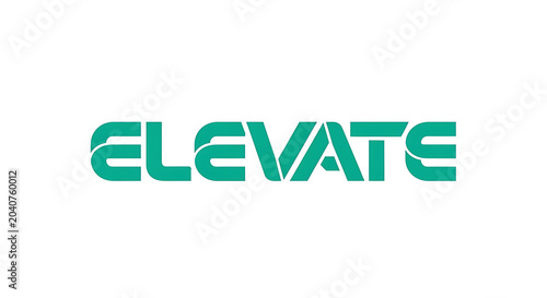 Bold turquoise uppercase word 