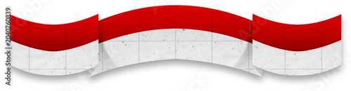 Aesthetic Waving Red and White National Flag Indonesian Independence Day Graphic