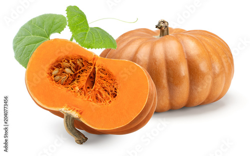 pumpkin isolated on white background. clipping path