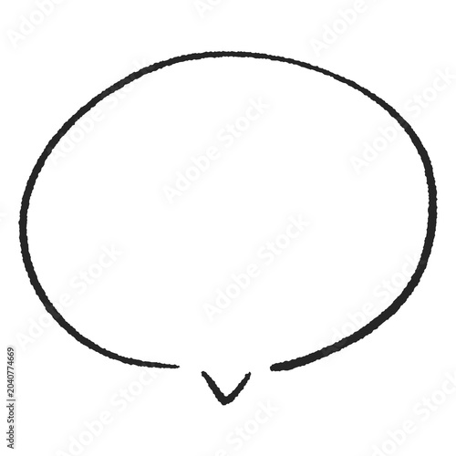 Fotografie 手書き風の隙間のある吹き出し