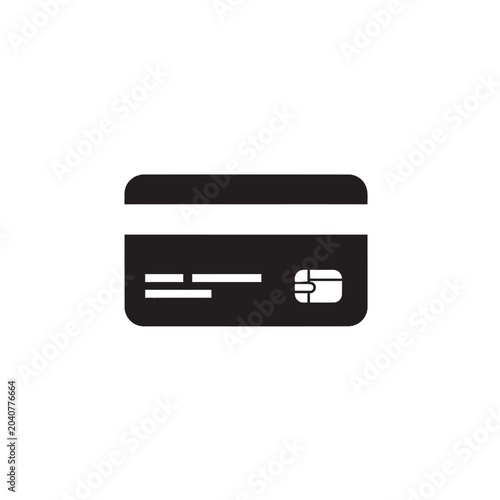Black Credit Card Icon Representing Electronic Payment