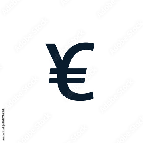 Combined Euro and Yen Currency Exchange Symbol
