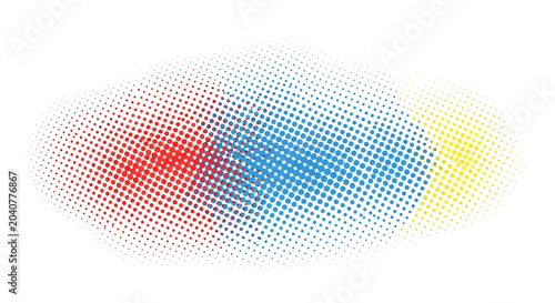 Bild auf Leinwand Halftone dots color gradient.