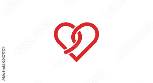 Interlocking Red Heart Symbols.