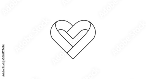 Interlocking Heart Symbols Design.