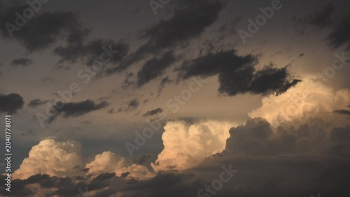 A cloudy sky at sunset