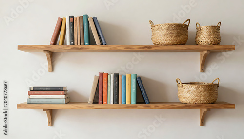 Minimalist Wooden Bookshelf Decor
