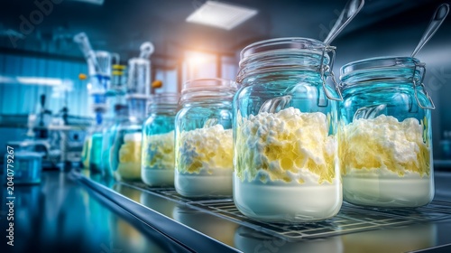Artisanal Yogurt Fermentation Process with Probiotic Cultures in Glass Storage Jars