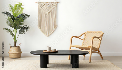 Bohemian Minimalist Living Room Decor
