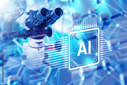 Obraz na płótnie Biotech AI, laboratory research