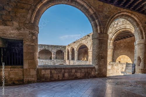 At the Knights' Hospital of the Order of St. John in the Old Town of Rhodes. UNESCO World Heritage Site.