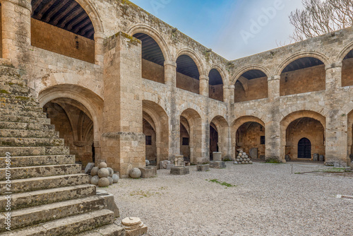 At the Knights' Hospital of the Order of St. John in the Old Town of Rhodes. UNESCO World Heritage Site.