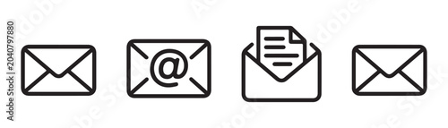 Valokuva Email and message icon set