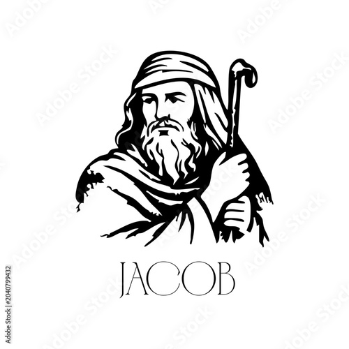 Photos Jacob Biblical Patriarch Illustration, Hand Drawn Old Testament Character
