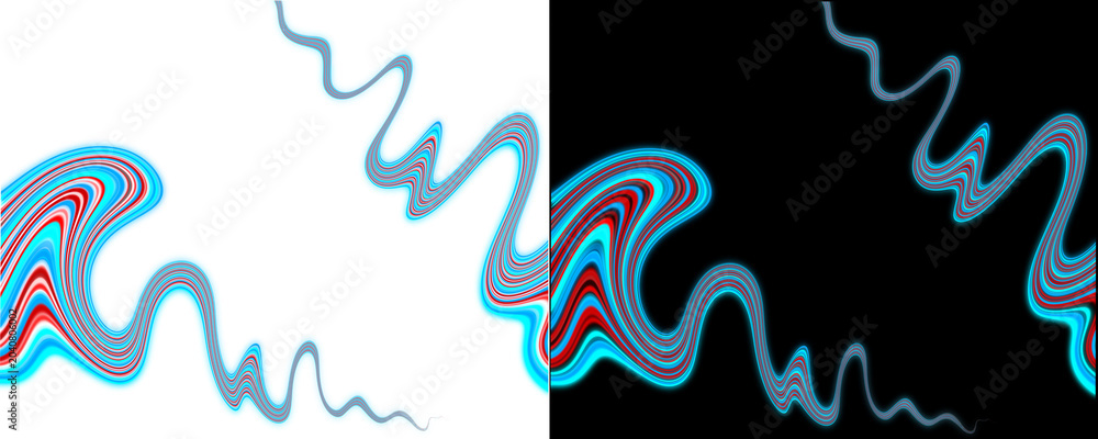 Fototapeta premium multicolor abstract neon light wave png illustration