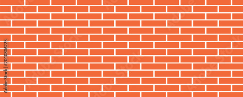 Bilde på lerret Red brick wall texture, seamless cladding pattern for interior decoration, kitchen backsplash, plastic panel, building exterior design