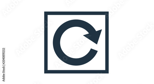 Φωτογραφία A stylized icon depicts a circular arrow rotating within a square hjbcvb