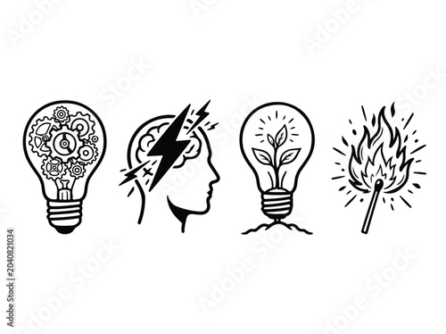 Ideas and innovation concept.