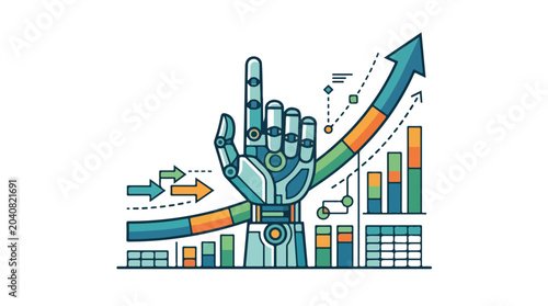Robot Hand with Growing Graph.