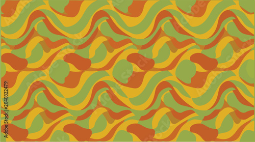 Vibrant abstract wavy pattern design.