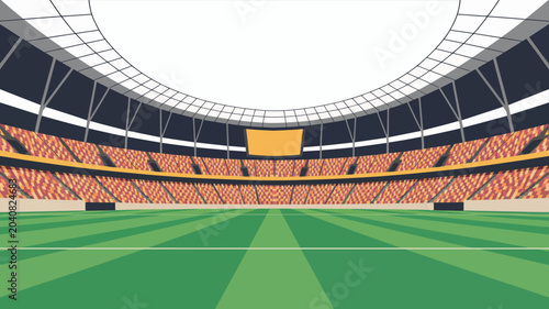 Konstfotografi stadium interior vector illustration arena sports venue field seats roof archite