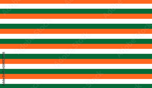 Abstract background created with horizontal lines in India's tricolor theme featuring saffron, white, and green shades. A modern patriotic design ideal for Independence Day, Republic Day, branding