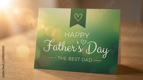 Happy father's day greeting card for dad on june 16