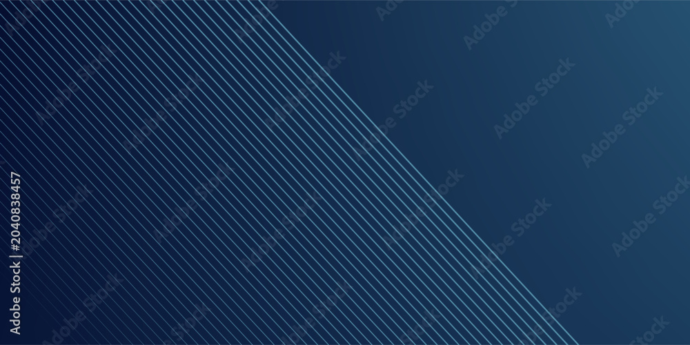 Obraz premium Dark blue background with diagonal blue lines. The background has a sleek, modern style with a smooth blue texture. Modern diagonal striped border background. Blue background vector.
