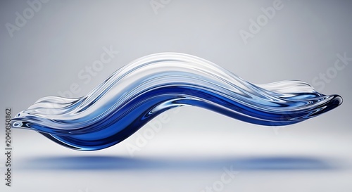 Abstract blue wave of liquid fluid motion and dynamic form perfect for background design and creative concepts