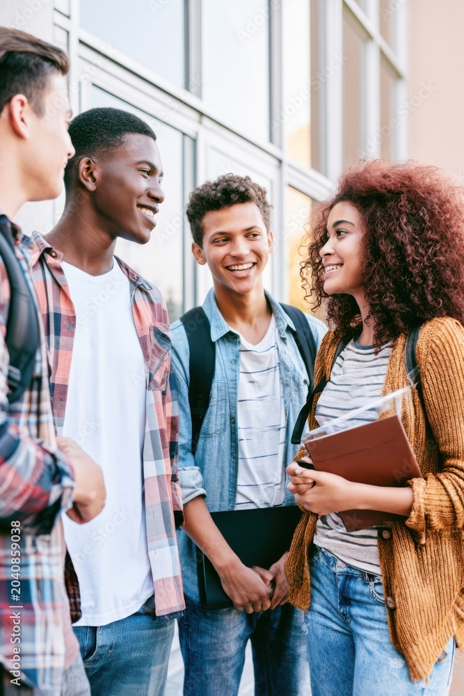 Fototapeta premium Diverse Students Coming Together Through Education