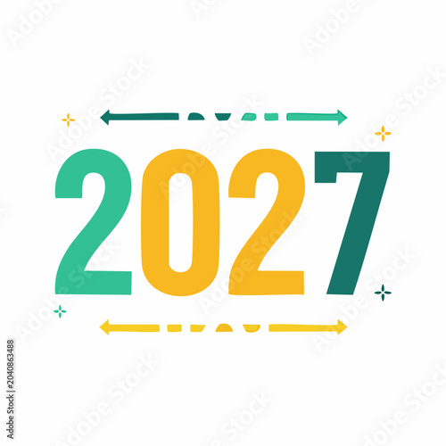 Year 2027 Number Graphic