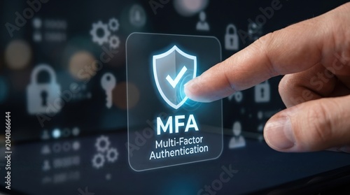 Multi-factor authentication, cybersecurity concept, MFA security, digital protection
