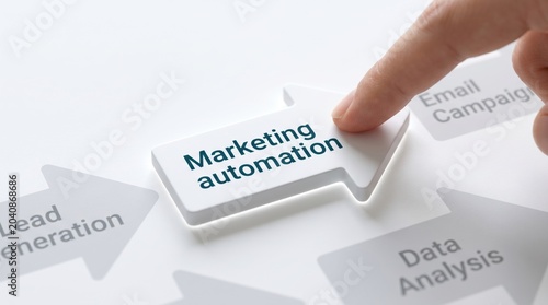 Marketing automation concept, business process optimization, workflow management, digital strategy