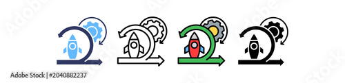 Fotografi Agile Startup multiple icon