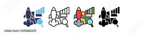 Fotografie Startup Analytics multiple icon