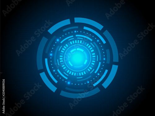 Geometric background and high tech circuit board connection system