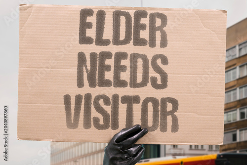 Fotografie "Elder needs visitor" Lonely seniors require social contact