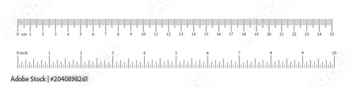 Bild auf Leinwand Measuring black chart 25 centimeter, 10 inche
