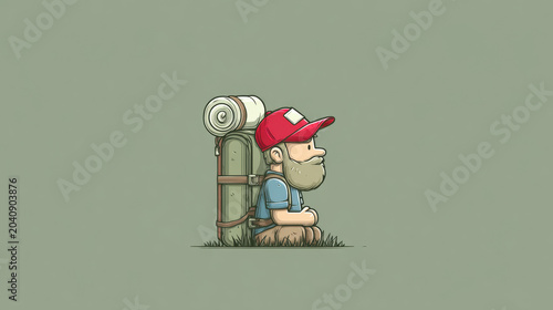 Good luck, Traveler finding good luck and success in a foreign country illustration.